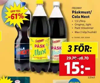Lidl Freeway påskmust erbjuda