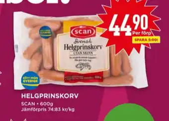 Willys Scan helgprinskorv erbjuda