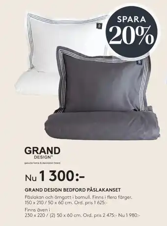 Seng Grand design bäddset erbjuda