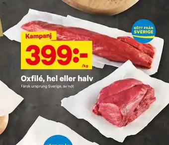 City Gross Oxfilé, hel eller halv erbjuda