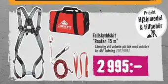 Hornbach Fallskyddskit ”Roofer 15 m” erbjuda