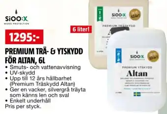Bauhaus PREMIUM TRÄ- & YTSKYDD FÖR ALTAN, 6L erbjuda