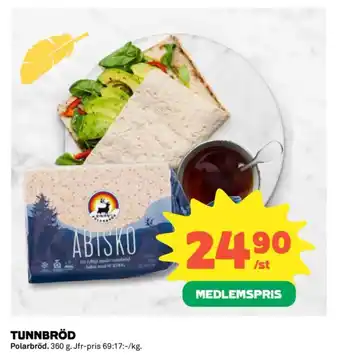 Coop TUNNBRÖD erbjuda