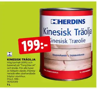 Jem&Fix KINESISK TRÄOLJA erbjuda