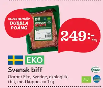 Hemköp Svensk biff erbjuda