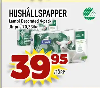 Din Mat HUSHÅLLSPAPPER erbjuda