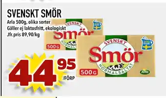 Din Mat SVENSKT SMÖR erbjuda