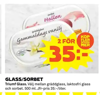 Coop Daglivs GLASS/SORBET erbjuda