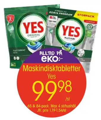 EKO Maskindisktabletter erbjuda