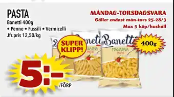 Nya Pulsen PASTA erbjuda