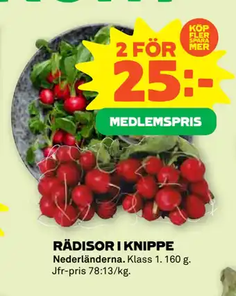 Stora Coop RÄDISOR I KNIPPE erbjuda