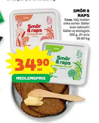 Stora Coop SMÖR & RAPS erbjuda