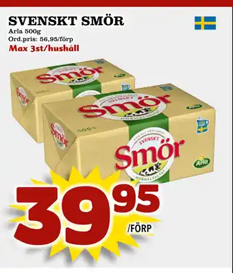 Supergrossen SVENSKT SMÖR erbjuda