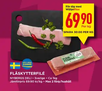 Willys FLÄSKYTTERFILÉ erbjuda