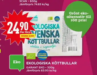 Willys EKOLOGISKA KÖTTBULLAR erbjuda