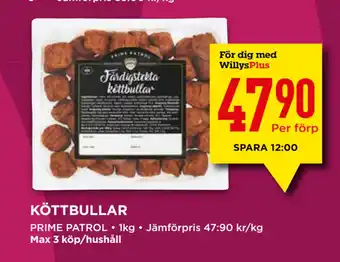 Willys KÖTTBULLAR erbjuda