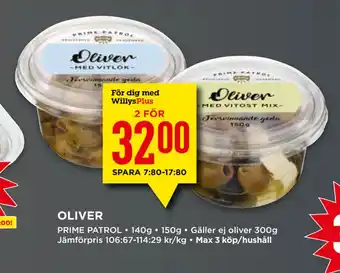 Willys OLIVER erbjuda