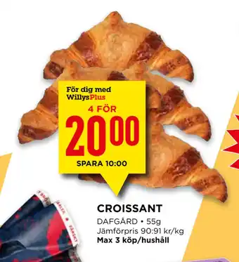 Willys CROISSANT erbjuda