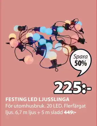 JYSK FESTING LED LJUSSLINGA erbjuda