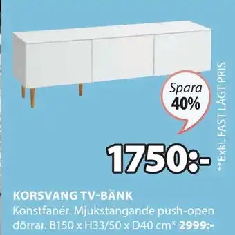 JYSK KORSVANG TV-BÄNK erbjuda