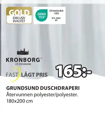 JYSK GRUNDSUND DUSCHDRAPERI erbjuda