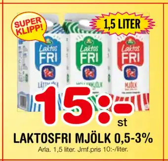 Nya Pulsen LAKTOSFRI MJÖLK 0,5-3% erbjuda