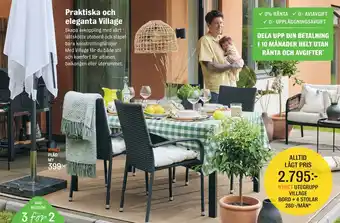 Mio UTEGRUPP VILLAGE BORD + 4 STOLAR erbjuda