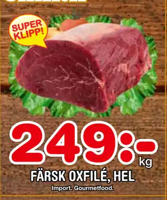 Nya Pulsen FÄRSK OXFILÉ, HEL erbjuda