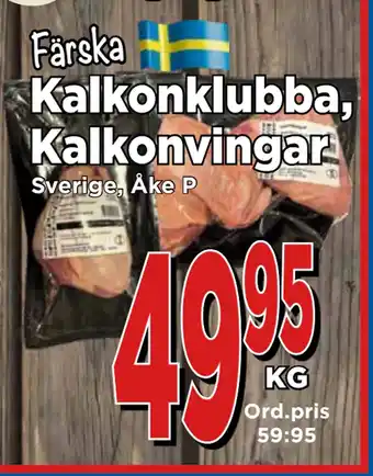 Supergrossen Kalkonklubba, Kalkonvingar erbjuda