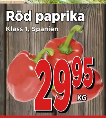 Supergrossen Röd paprika erbjuda