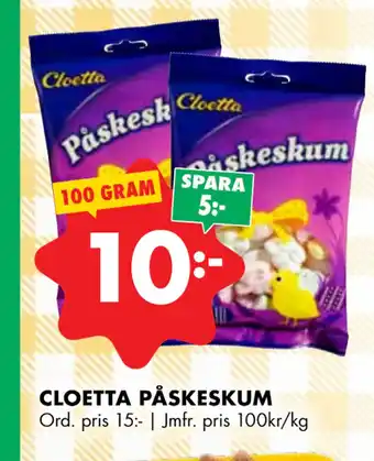 ÖoB CLOETTA PÅSKESKUM erbjuda