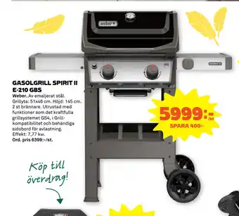 Stora Coop GASOLGRILL SPIRIT II E-210 GBS erbjuda