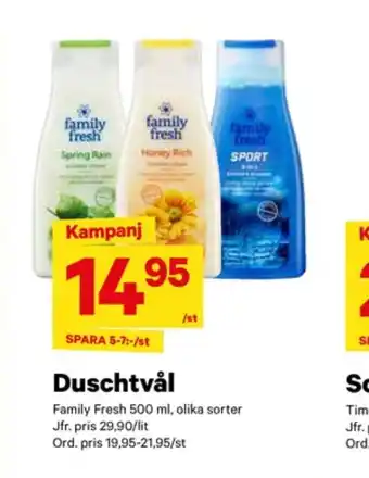 City Gross Family fresh duschtvål erbjuda