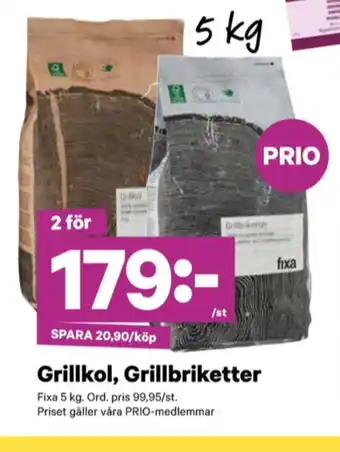 Fixa grillkol/briketter