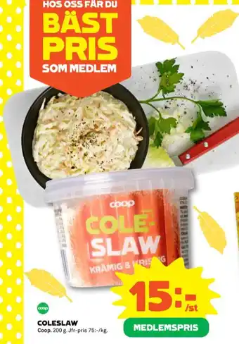 Coop Coop coleslaw erbjuda