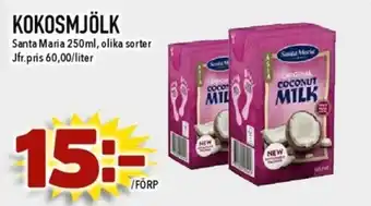 Matdax Santa maria kokosmjölk erbjuda