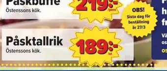 Östenssons Östenssons färdigrätter erbjuda