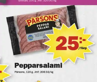 Pekås Pärsons salami erbjuda
