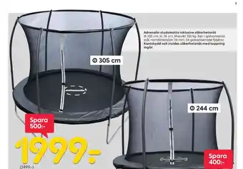 Rusta Adrenalin studsmatta/trampolin erbjuda