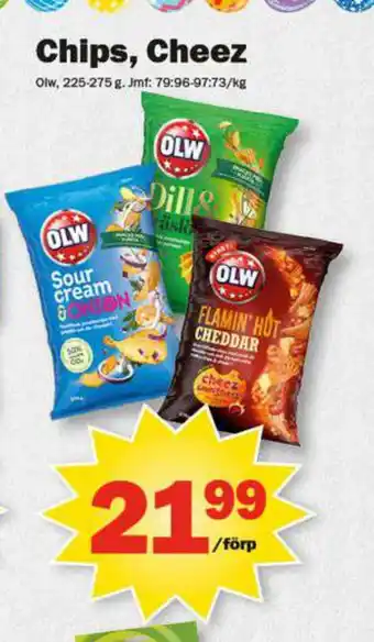 Pekås Chips, Cheez erbjuda