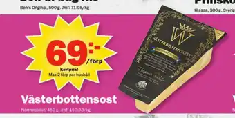 Pekås Västerbottensost erbjuda
