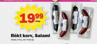 Pekås Rökt korv, Salami erbjuda