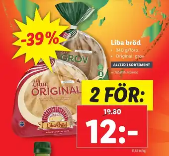 Lidl Liba bröd erbjuda