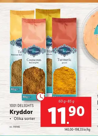 Lidl 1001 DELIGHTS Kryddor erbjuda