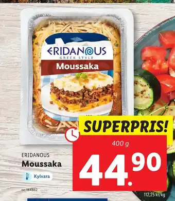 Lidl ERIDANOUS Moussaka erbjuda