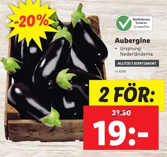 Lidl Aubergine erbjuda