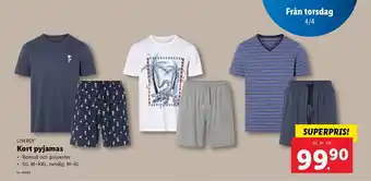 Lidl Kort pyjamas erbjuda