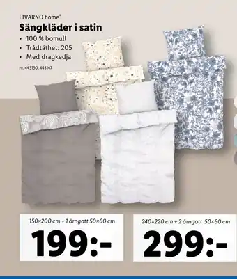 Lidl Sängkläder i satin erbjuda