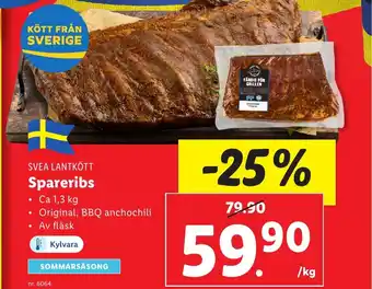 Lidl SVEA LANTKÖTT Spareribs erbjuda