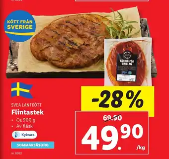 Lidl SVEA LANTKÖTT Flintastek erbjuda